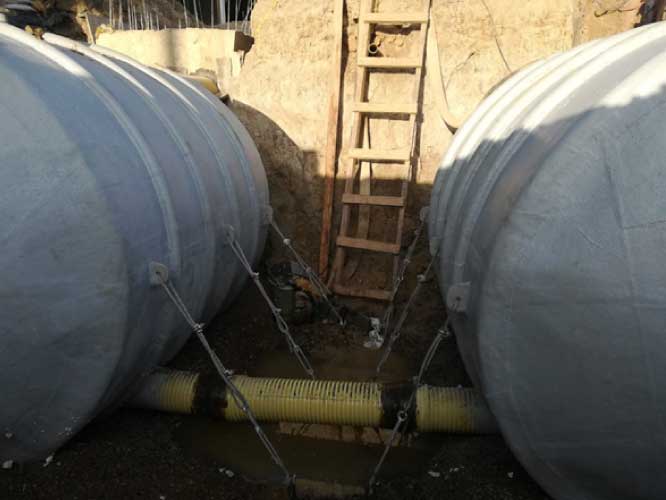 Tanques horizontales subterráneos.