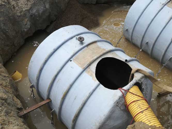 Tanques horizontales subterráneos.